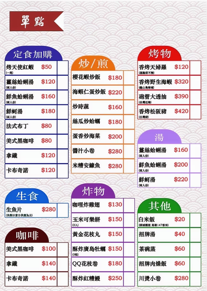 伍参港熱炒定食,宜蘭美食,烏石港,頭城鎮